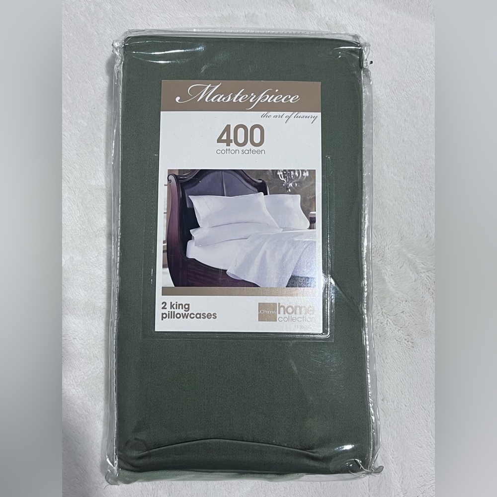 JCPenney Masterpiece Dark Green Pillowcases